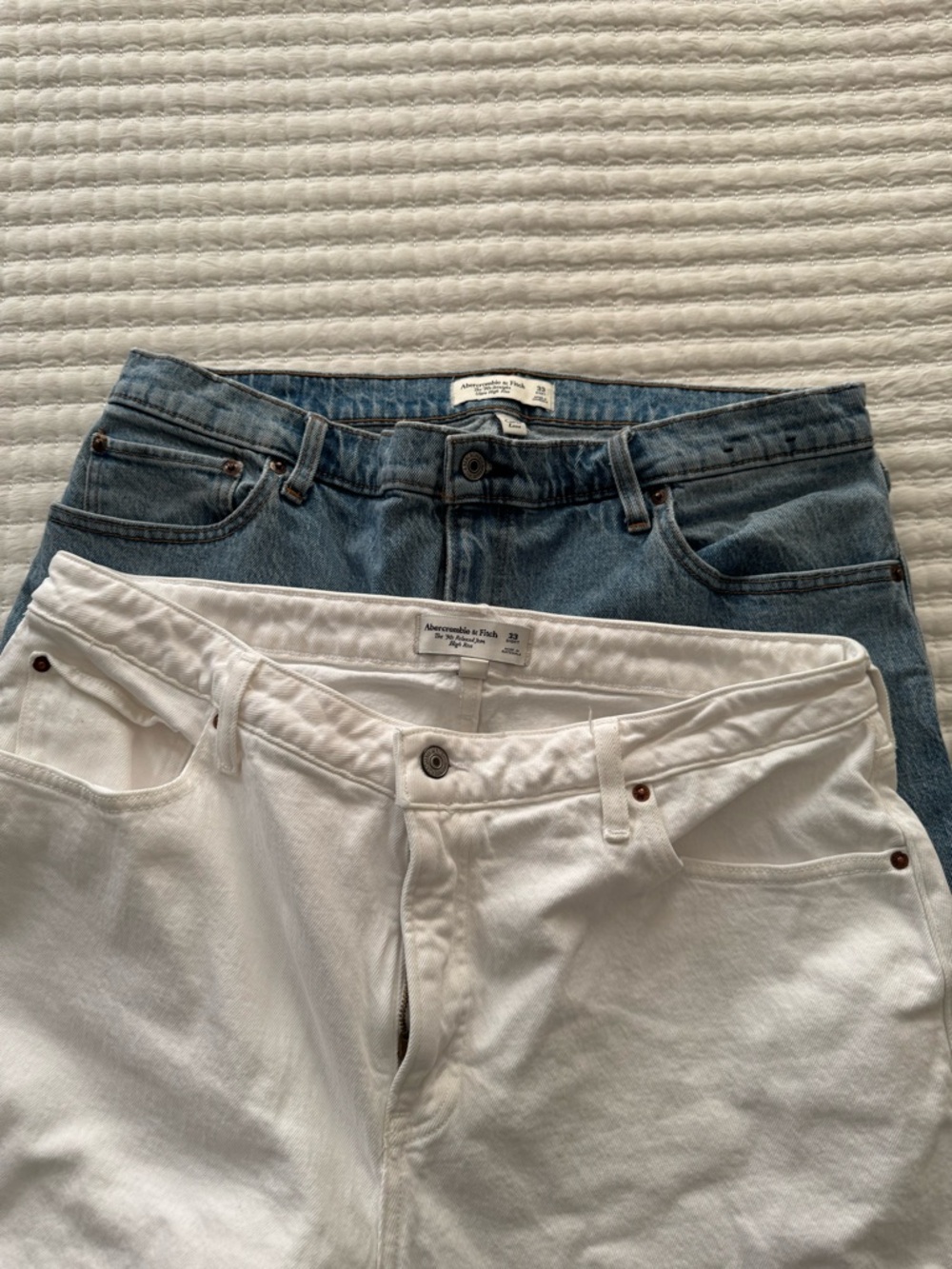 Bundle Jeans Abercrombie & Fitch Jeans white and light Blue Denim